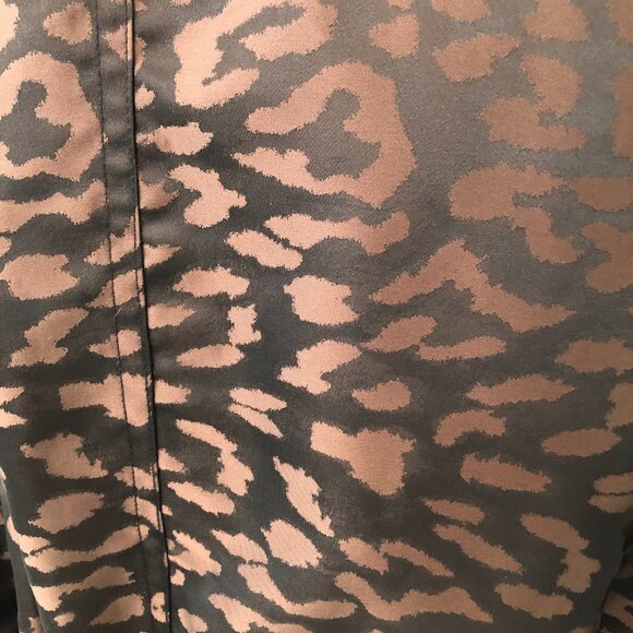 Luii Coat Black Brown Leopard Print Coat, Size L - Picture 7 of 9